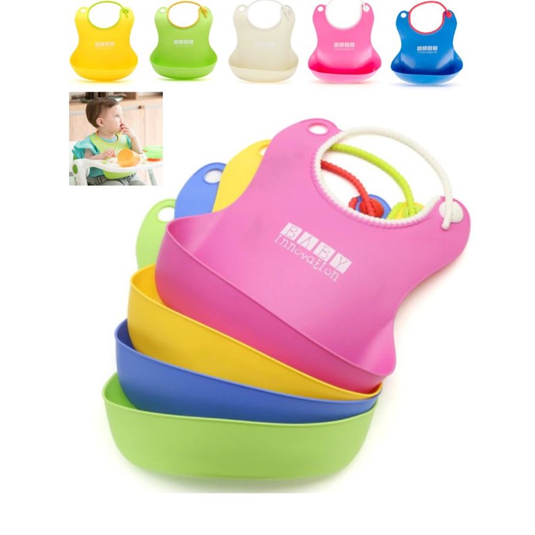 BABERO PREMIUM. COLORES: AZUL - ROSA - VERDE - AMARILLO - GRIS - CREMA.  BABY INNOVATION