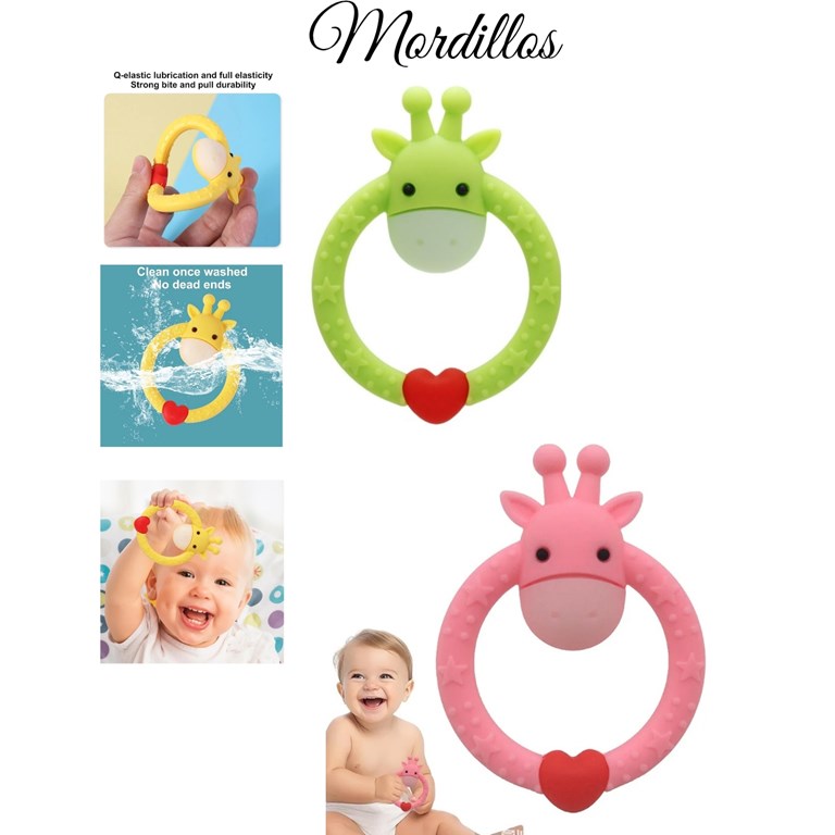 MORDILLO JIRAFA REDONDO SILICONA PREMIUM. BABUY INNOVATION