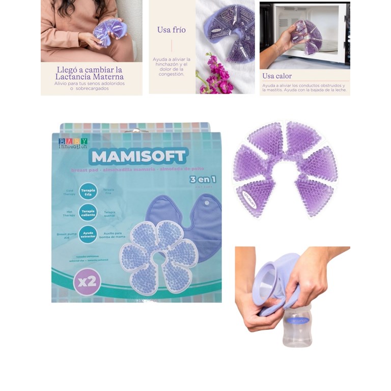 PROTECTOR MAMARIO VILETA. TERAPIA MAMARIA 3 EN 1. BABY INNOVATION