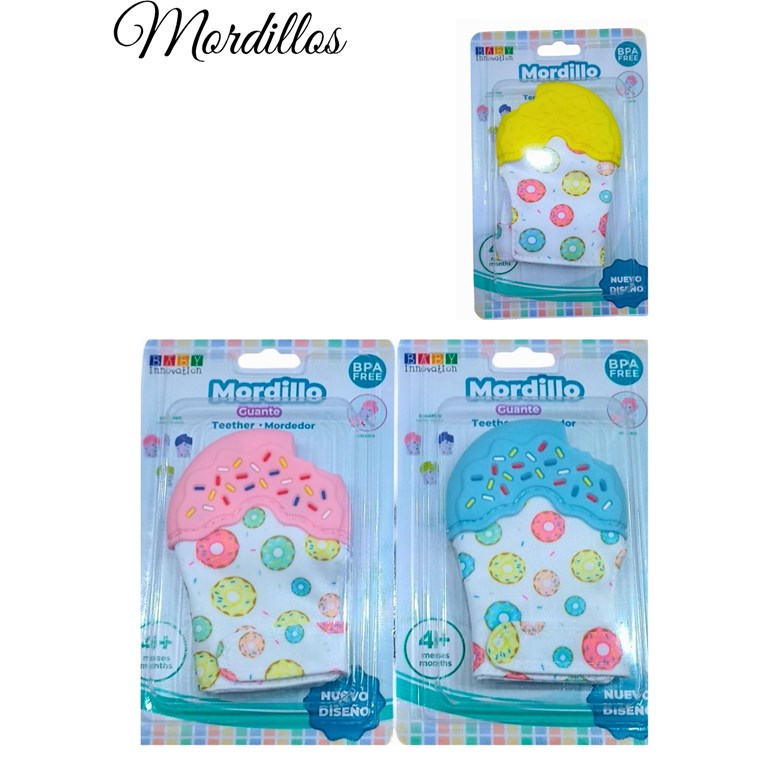 MORDILLO FORMA DE GUANTE SILICINA PREMIUM. BABY INNOVATION