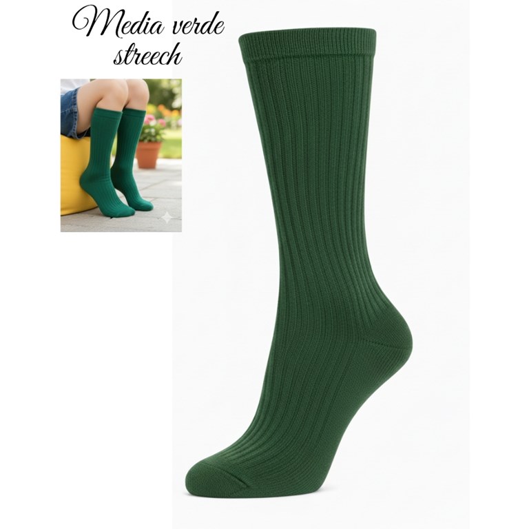 MEDIA 3/4 STREECH MORLEY VERDE SAYER