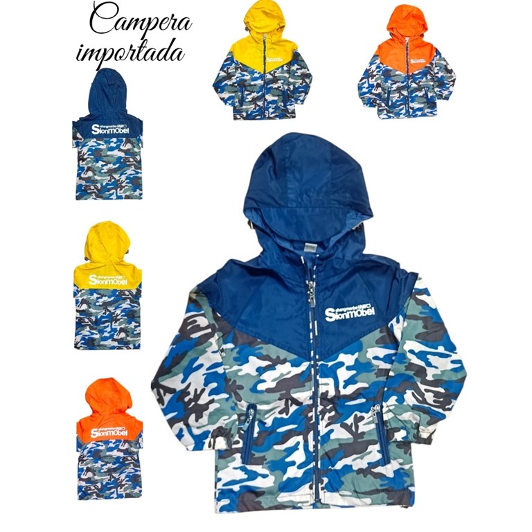 ROMPEVIENTO CAMPERA CAMUFLADA VARON ESTAMPADA IMPORTADA