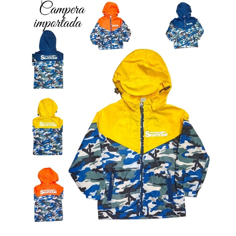 ROMPEVIENTO CAMPERA CAMUFLADA VARON ESTAMPADA IMPORTADA