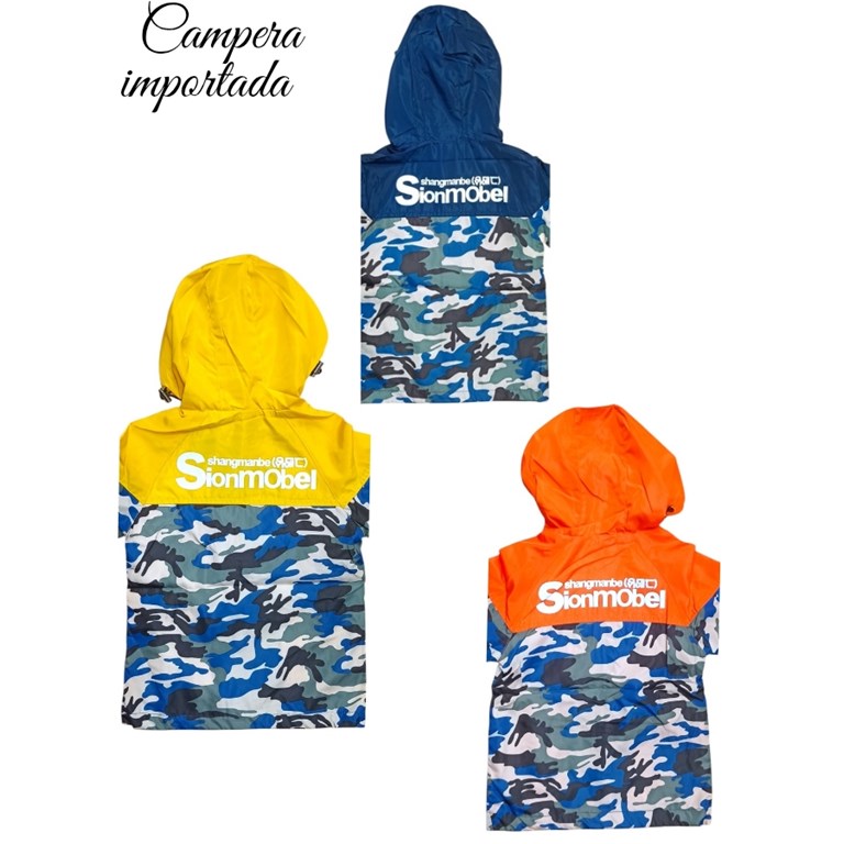 ROMPEVIENTO CAMPERA CAMUFLADA VARON ESTAMPADA IMPORTADA