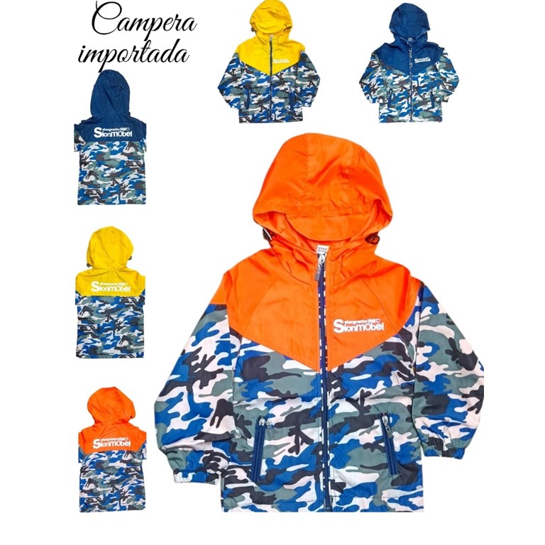 ROMPEVIENTO CAMPERA CAMUFLADA VARON ESTAMPADA IMPORTADA