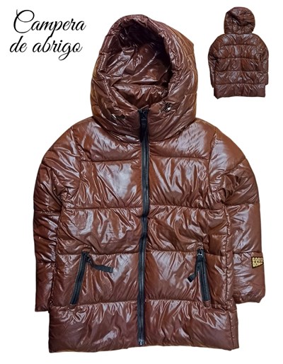 CAMPERA NENE TIPO TAPADO LISA CON CIERRE