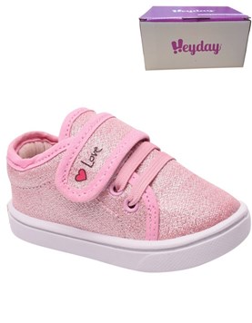 A.240 rosa zapatilla con abrojo y cordon love heyday
