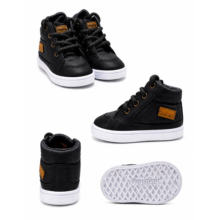 A151 NEGRO BOTA ACORDONADA. HEYDAY