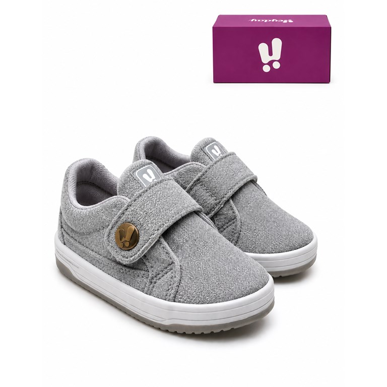 A256 GRIS ZAPATILLA CON CON BOTON. HEYDAY