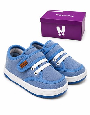A257 AZUL ZAPATILLA ACORDONADA Y ABROJO. HEYDAY