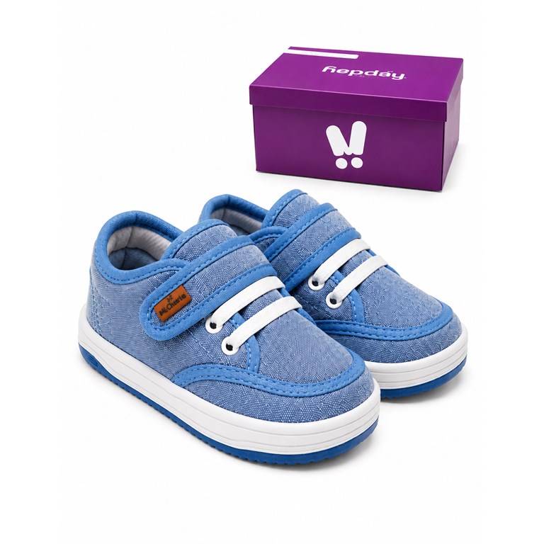 A257 AZUL ZAPATILLA ACORDONADA Y ABROJO. HEYDAY