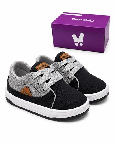 A259 NEGRO ZAPATILLA ACORDONADA. HEYDAY