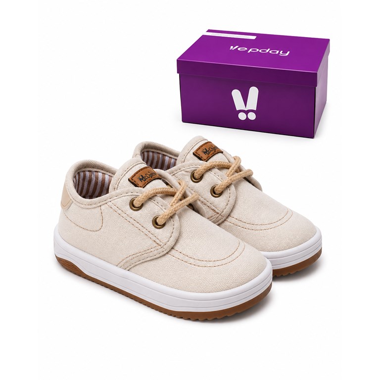 A260 BEIGE ZAPATILLA CON CORDON FINO. HEYDAY