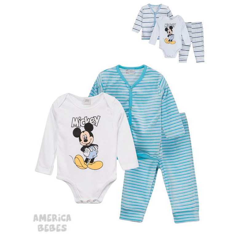 SET BEBE PLUSH BODY MAS PANTALON Y CAMPERA EN CAJA DISNEY