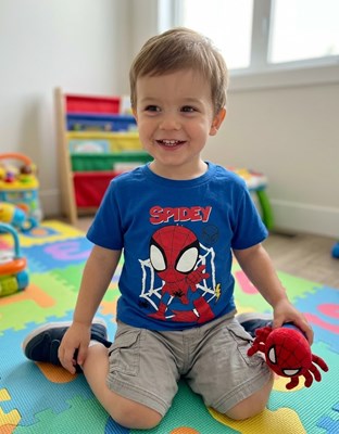 REMERA MANGA CORTA SPIDEY AZUL. DISNEY