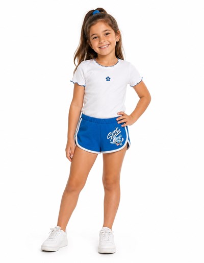SHORT AZUL ESTAMPA STITCH. DISNEY