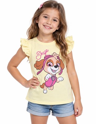MUSCULOSA PARA NENA ESTAMPA SKYE CON VOLADOS. DISNEY