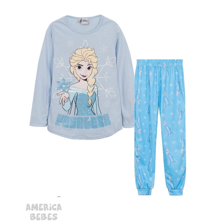 CONJUNTO PIJAMA MANGA LARGA 2 PIEZAS PARA NIÑA FROZEN FEARLESS DISNEY