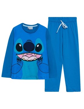 PIJAMA NENE MANGA LARGA ESTAMPA STITCH. DISNEY