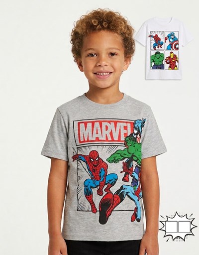 REMERA MANGA CORTA ESTAMPA AVENGERS MARVEL. DISNEY