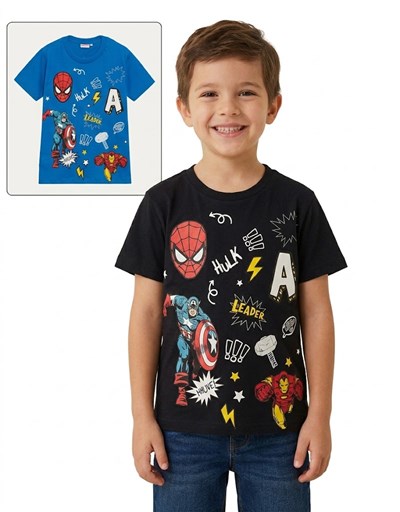 REMERA MANGA CORTA  ESTAMPA AVENGERS 'A'. DISNEY