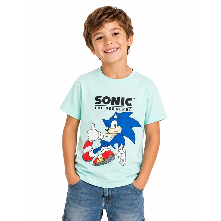 REMERA MANGA CORTA ESTAMPA SONIC. DISNEY
