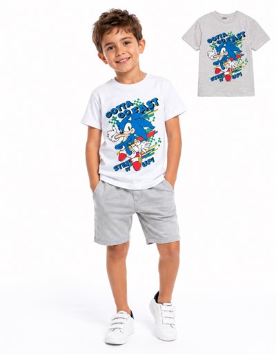 REMERA MANGA CORTA OVERSIZE ESTAMPA SONIC. DISNEY