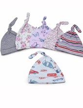Gorrito con nudo bebes algodon.  Colores surtidos. Baby Skin.