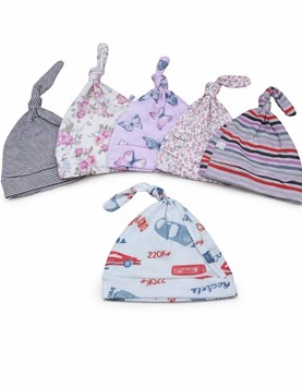 Gorrito con nudo bebes algodon. Colores surtidos. Baby Skin.