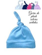 Gorrito con nudo bebe Plush. Colores surtidos. Baby Skin.