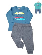 CONJUNTO DE BEBE REMERA Y PANTALON JASPEADO BABY SKIN