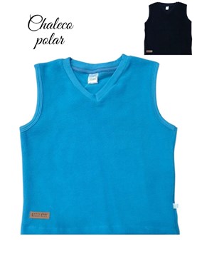 CHALECO DE NENE ESCOTE V EN MICROPOLAR. SKIN