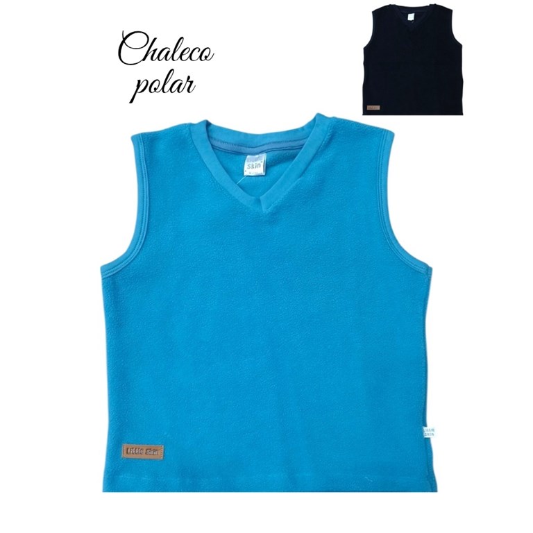 CHALECO DE NENE ESCOTE V EN MICROPOLAR. SKIN