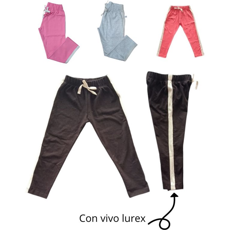 CALZA LEGGIN NENEA CON VIVOS LUREX BABY SKIN