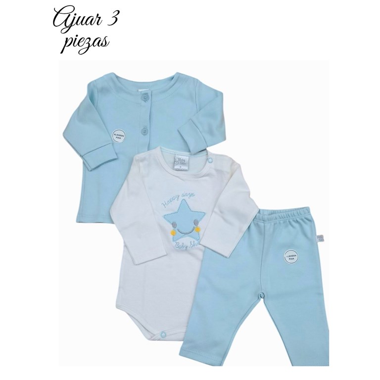 SET 3 PZS ALGODON SAQUITO BODY PANTALON. SKIN
