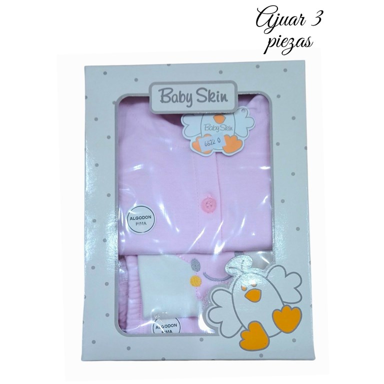 SET 3 PZS ALGODON SAQUITO BODY PANTALON. SKIN