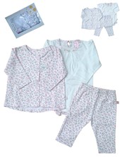 SET 3 PIEZAS ALGODON DE SAQUITO BODY Y PANTALON BABY SKIN