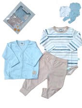 SET AJUAR 3 PIEZAS:SAQUITO, BODY Y PANTALON BABY SKIN