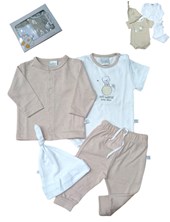 SET 4 PZS PANTALON, CAMPERITA, BODY Y GORRO. SKIN