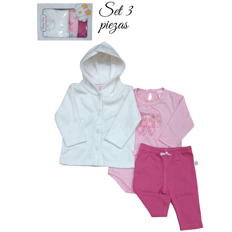 SET 3 PSZ SAQUITO CON CAPUCHA BODY Y CALZA. SKIN
