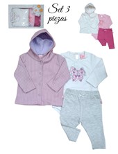 SET 3 PSZ SAQUITO CON CAPUCHA BODY Y CALZA. SKIN