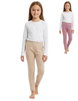 Calza frisada de nena con foil.Baby skin