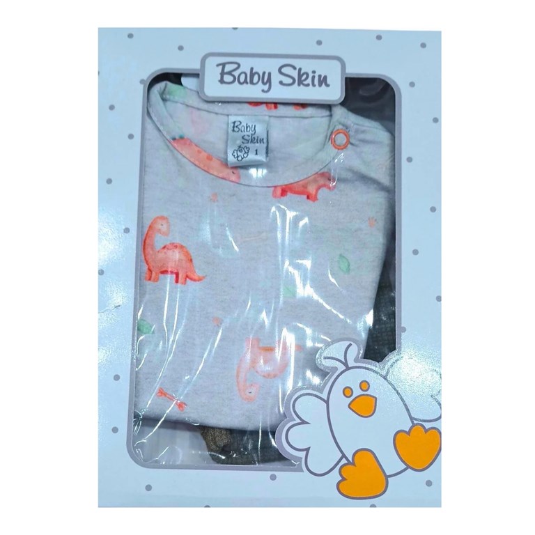 Set body manga corta, short wafle, porta chupete. Skin