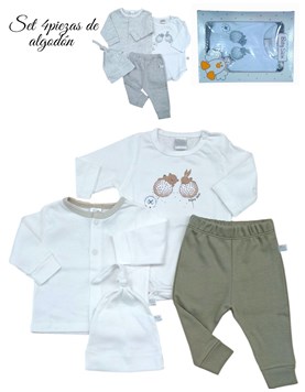 SET 4 PZS SAQUITO BODY PANTALON Y GORRO. SKIN