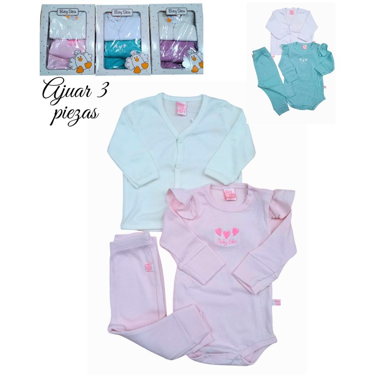 SET 3 PZS CARDIGAN BODY Y PANTALON. SKIN