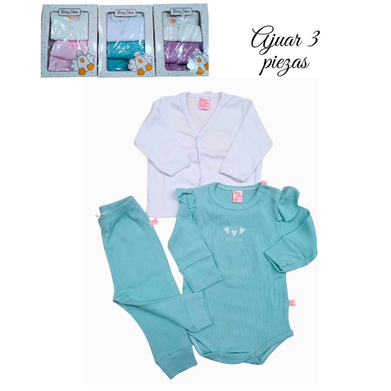 SET 3 PZS CARDIGAN BODY Y PANTALON. SKIN