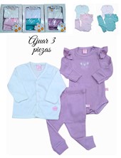 SET 3 PZS CARDIGAN BODY Y PANTALON. SKIN