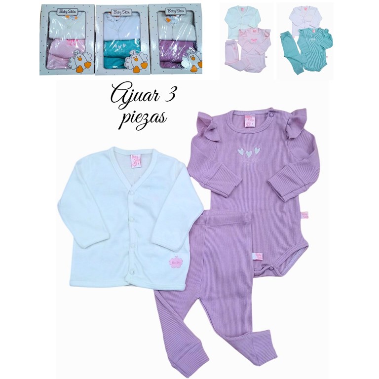 SET 3 PZS CARDIGAN BODY Y PANTALON. SKIN