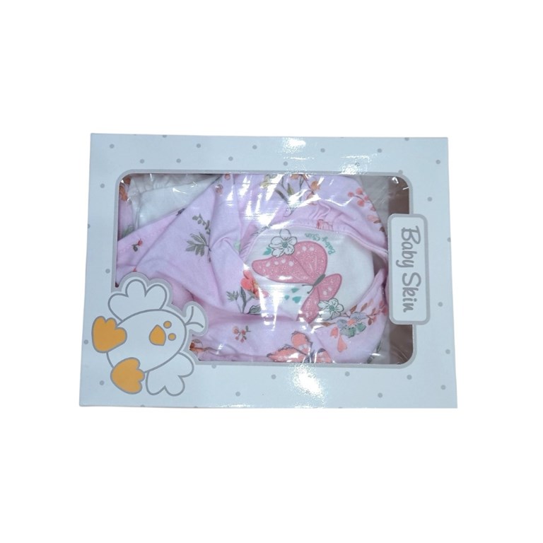 Set 3 piezas beba body short y babero.Baby skin