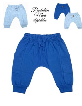 PANTALON MINI ALGODON CON BOLSILLOS. SKIN